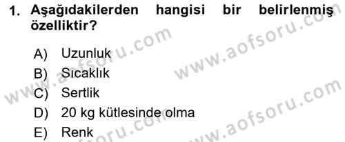 Bilim Felsefesi Dersi 2018 - 2019 Yılı (Final) Dönem Sonu Sınav Soruları 1. Soru