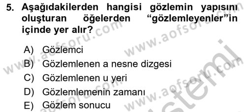Bilim Felsefesi Dersi 2018 - 2019 Yılı Yaz Okulu Sınav Soruları 5. Soru