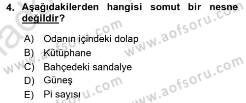 Bilim Felsefesi Dersi 2019 - 2020 Yılı (Vize) Ara Sınav Soruları 4. Soru