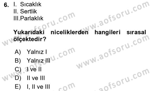 Bilim Felsefesi Dersi 2019 - 2020 Yılı (Final) Dönem Sonu Sınav Soruları 6. Soru