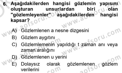 Bilim Felsefesi Dersi 2020 - 2021 Yılı Yaz Okulu Sınav Soruları 6. Soru