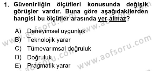 Bilim Felsefesi Dersi 2021 - 2022 Yılı Yaz Okulu Sınav Soruları 1. Soru