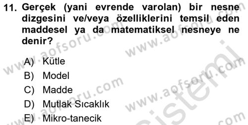 Bilim Felsefesi Dersi 2021 - 2022 Yılı Yaz Okulu Sınav Soruları 11. Soru