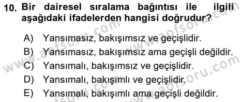 Bilim Felsefesi Dersi 2022 - 2023 Yılı (Vize) Ara Sınav Soruları 10. Soru