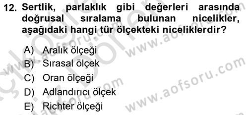 Bilim Felsefesi Dersi 2022 - 2023 Yılı (Vize) Ara Sınav Soruları 12. Soru