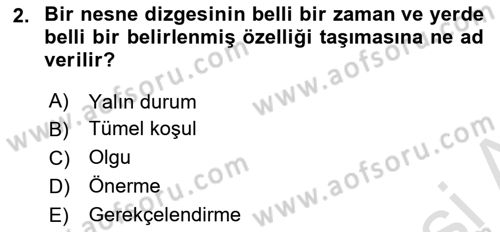 Bilim Felsefesi Dersi 2022 - 2023 Yılı (Final) Dönem Sonu Sınav Soruları 2. Soru