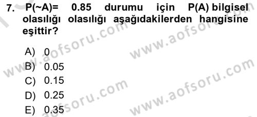 Bilim Felsefesi Dersi 2022 - 2023 Yılı (Final) Dönem Sonu Sınav Soruları 7. Soru