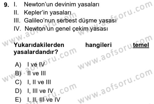 Bilim Felsefesi Dersi 2022 - 2023 Yılı (Final) Dönem Sonu Sınav Soruları 9. Soru