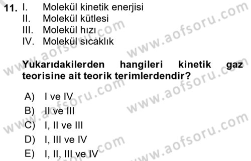 Bilim Felsefesi Dersi 2023 - 2024 Yılı (Final) Dönem Sonu Sınav Soruları 11. Soru