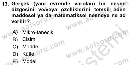 Bilim Felsefesi Dersi 2023 - 2024 Yılı Yaz Okulu Sınav Soruları 13. Soru