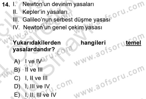 Bilim Felsefesi Dersi 2023 - 2024 Yılı Yaz Okulu Sınav Soruları 14. Soru