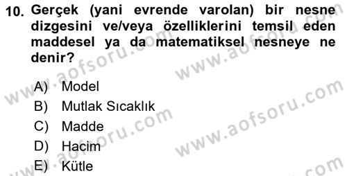 Bilim Felsefesi Dersi 2024 - 2025 Yılı (Final) Dönem Sonu Sınav Soruları 10. Soru