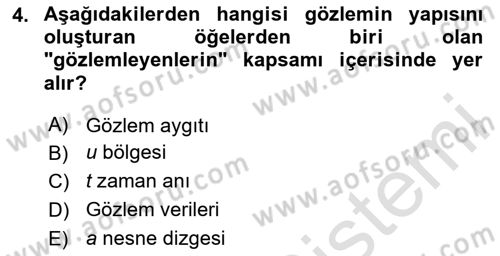 Bilim Felsefesi Dersi 2024 - 2025 Yılı (Final) Dönem Sonu Sınav Soruları 4. Soru