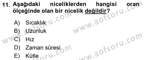 Bilim Felsefesi Dersi 2025 - 2026 Yılı (Vize) Ara Sınav Soruları 11. Soru