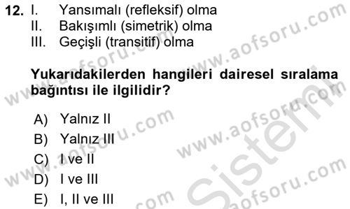 Bilim Felsefesi Dersi 2025 - 2026 Yılı (Vize) Ara Sınav Soruları 12. Soru