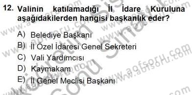 Yurttaşlık ve Çevre Bilgisi Dersi 2012 - 2013 Yılı (Final) Dönem Sonu Sınav Soruları 12. Soru