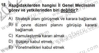 Yurttaşlık ve Çevre Bilgisi Dersi 2012 - 2013 Yılı (Final) Dönem Sonu Sınav Soruları 18. Soru