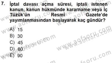 Yurttaşlık ve Çevre Bilgisi Dersi 2012 - 2013 Yılı (Final) Dönem Sonu Sınav Soruları 7. Soru