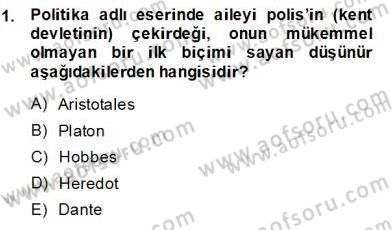 Yurttaşlık ve Çevre Bilgisi Dersi 2013 - 2014 Yılı (Vize) Ara Sınav Soruları 1. Soru