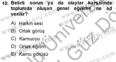 Yurttaşlık ve Çevre Bilgisi Dersi Ara Sınavı Deneme Sınav Soruları 10. Soru