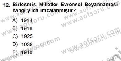Yurttaşlık ve Çevre Bilgisi Dersi Ara Sınavı Deneme Sınav Soruları 12. Soru