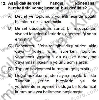 Yurttaşlık ve Çevre Bilgisi Dersi Ara Sınavı Deneme Sınav Soruları 13. Soru