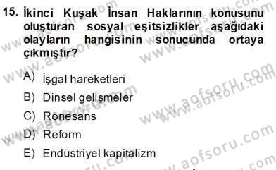 Yurttaşlık ve Çevre Bilgisi Dersi Ara Sınavı Deneme Sınav Soruları 15. Soru