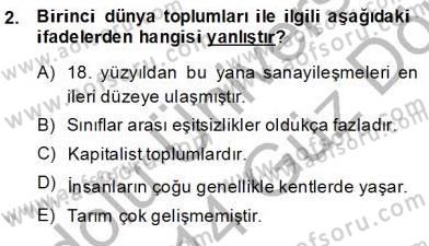 Yurttaşlık ve Çevre Bilgisi Dersi Ara Sınavı Deneme Sınav Soruları 2. Soru