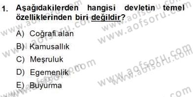Yurttaşlık ve Çevre Bilgisi Dersi 2013 - 2014 Yılı (Final) Dönem Sonu Sınav Soruları 1. Soru