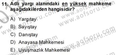 Yurttaşlık ve Çevre Bilgisi Dersi 2013 - 2014 Yılı (Final) Dönem Sonu Sınav Soruları 11. Soru