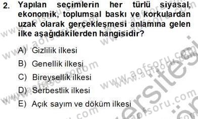 Yurttaşlık ve Çevre Bilgisi Dersi 2013 - 2014 Yılı (Final) Dönem Sonu Sınav Soruları 2. Soru
