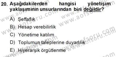 Yurttaşlık ve Çevre Bilgisi Dersi 2013 - 2014 Yılı (Final) Dönem Sonu Sınav Soruları 20. Soru