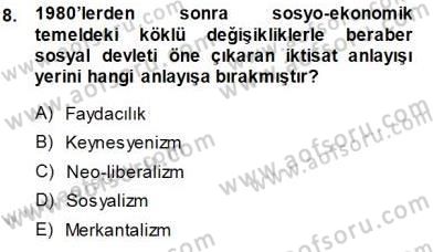 Yurttaşlık ve Çevre Bilgisi Dersi 2013 - 2014 Yılı (Final) Dönem Sonu Sınav Soruları 8. Soru