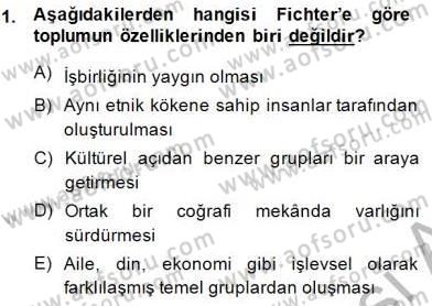 Yurttaşlık ve Çevre Bilgisi Dersi 2014 - 2015 Yılı (Vize) Ara Sınav Soruları 1. Soru
