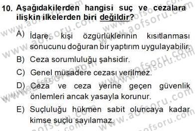 Yurttaşlık ve Çevre Bilgisi Dersi 2014 - 2015 Yılı (Vize) Ara Sınav Soruları 10. Soru