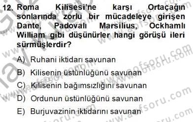 Yurttaşlık ve Çevre Bilgisi Dersi 2014 - 2015 Yılı (Vize) Ara Sınav Soruları 12. Soru