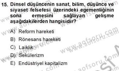 Yurttaşlık ve Çevre Bilgisi Dersi Ara Sınavı Deneme Sınav Soruları 15. Soru
