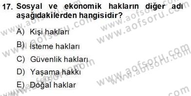 Yurttaşlık ve Çevre Bilgisi Dersi Ara Sınavı Deneme Sınav Soruları 17. Soru
