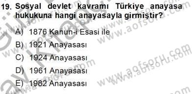 Yurttaşlık ve Çevre Bilgisi Dersi Ara Sınavı Deneme Sınav Soruları 19. Soru