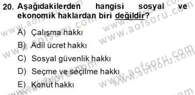 Yurttaşlık ve Çevre Bilgisi Dersi Ara Sınavı Deneme Sınav Soruları 20. Soru