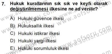 Yurttaşlık ve Çevre Bilgisi Dersi Ara Sınavı Deneme Sınav Soruları 7. Soru