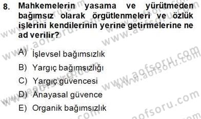 Yurttaşlık ve Çevre Bilgisi Dersi Ara Sınavı Deneme Sınav Soruları 8. Soru