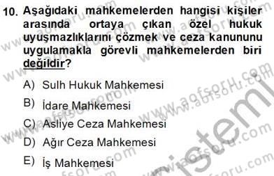 Yurttaşlık ve Çevre Bilgisi Dersi 2014 - 2015 Yılı (Final) Dönem Sonu Sınav Soruları 10. Soru
