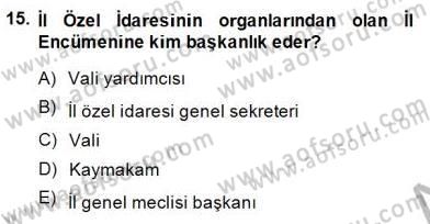 Yurttaşlık ve Çevre Bilgisi Dersi 2014 - 2015 Yılı (Final) Dönem Sonu Sınav Soruları 15. Soru