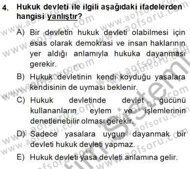 Yurttaşlık ve Çevre Bilgisi Dersi 2014 - 2015 Yılı (Final) Dönem Sonu Sınav Soruları 4. Soru