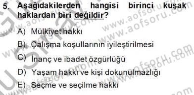 Yurttaşlık ve Çevre Bilgisi Dersi 2014 - 2015 Yılı (Final) Dönem Sonu Sınav Soruları 5. Soru
