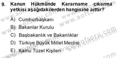 Yurttaşlık ve Çevre Bilgisi Dersi 2014 - 2015 Yılı (Final) Dönem Sonu Sınav Soruları 9. Soru