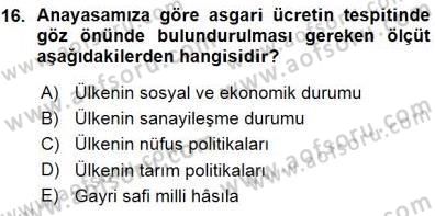 Yurttaşlık ve Çevre Bilgisi Dersi Ara Sınavı Deneme Sınav Soruları 16. Soru
