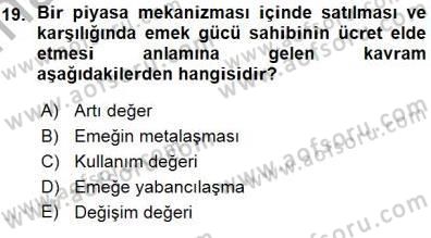 Yurttaşlık ve Çevre Bilgisi Dersi Ara Sınavı Deneme Sınav Soruları 19. Soru