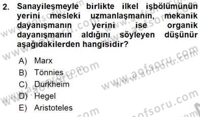 Yurttaşlık ve Çevre Bilgisi Dersi Ara Sınavı Deneme Sınav Soruları 2. Soru